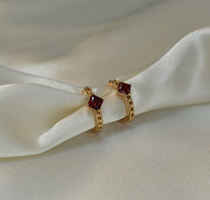 Single Stone CZ Huggie Earrings, Gold Plated Hoop, Prong Earring, For her, Women