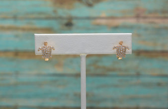 Sea Turtle Huggies - Gold Plated Dainty Earrings for Everyday Stack - Gift for Daughter, Girls