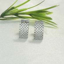 Micro Pave Huggie Earrings, Silver Plated CZ Dainty Hoop Earrings, Gift For Her