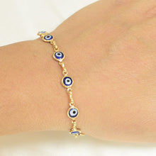 Blue Baby Evil Eye Bracelet Ojo Pulsera Protection Bracelet - 5.5