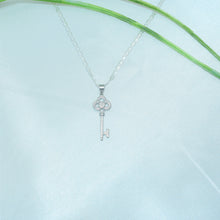 Crown Key Pendant Neckalce, 925 Sterling Silver Pendant, Gift