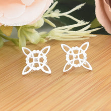 Witch Knot Celtic Pendant, 925 Sterling Silver Dangly Earrings Nudo de Bruja Aretes Jewelry Set