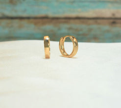 Plain Gold Hoops ,Gold Plated Small Hoops, Sterling Silver Hoops,  Classic Mini Hoops, Gift for her