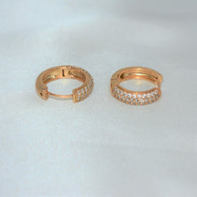 Round CZ Huggie Earring Gold Plated Hoop Earrings Gift For Her