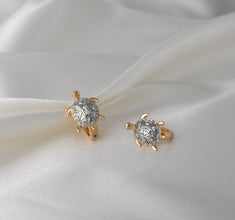 Sea Turtle Huggies - Gold Plated Dainty Small Earrings for Everyday Stacking - Gift for Daughter
