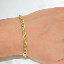 Figaro Mariner Cuban Paper Clip Link Chain Bracelets - Gold Plated Everyday Bracelet Stack for her