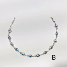 Blue Evil Eye Anklet - 925 Sterling Silver - Protection Anklet - Gift for her