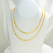 Mariner Anchor Link Chain For Men Women Flat Mariner GoldPlated Necklace 24