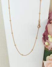 Thin Beaded Gold Chain - Dainty Gold Plated Necklace for Everyday Layering - Minimalist Jewelry