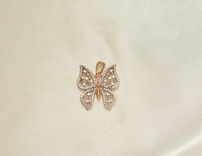 Butterfly Pendant Necklace - 14K Gold Plated Mariposa Charm Necklace - Gift for Daughter