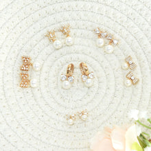 Dangly CZ Gold Plated Huggie Hoop Earrings with Pearl Drop, Bow/Ribbon Earrings