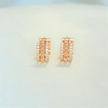 Round 14K Gold Plated Huggie Earrings, Clip on CZ Earrings , Gift for women