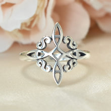 Witch Knot Celtic Silver Ring, Anillos de plata 925 , Nudo de bruja, Gift