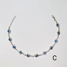 Blue Evil Eye Anklet - 925 Sterling Silver - Protection Anklet - Gift for her