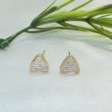 Multishaped CZ Earrings Gold Plated Stud Earrings Unisex Studs Special Gift