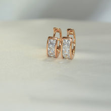 Multi Color Gold Plated Baguette, Gem Stone Huggies ,Cluster Flower Earrings