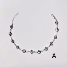 Blue Evil Eye Anklet - 925 Sterling Silver - Protection Anklet - Gift for her