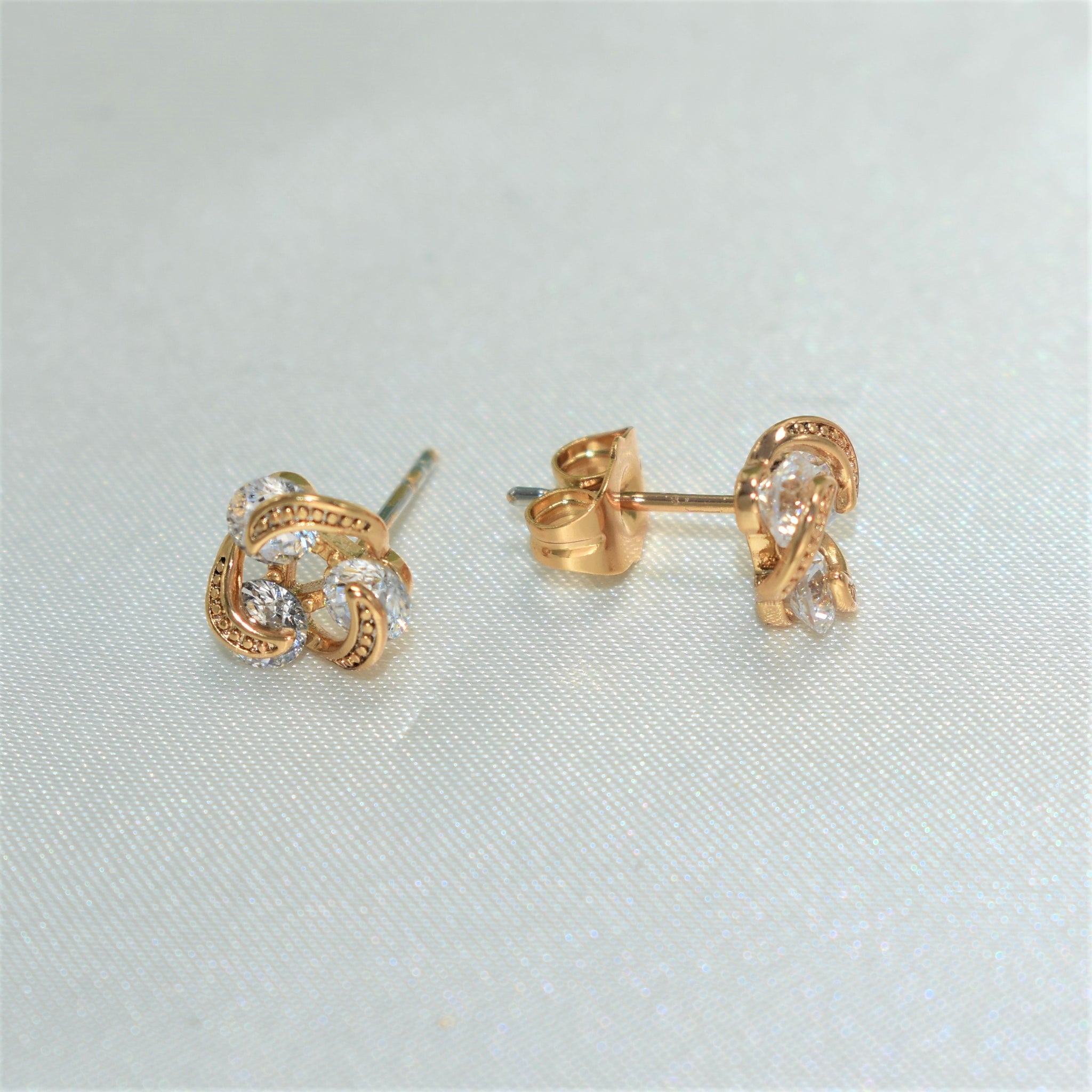 Multi Color Gemstone Studs - 14K Gold Plated Everyday Trending Earrings for women