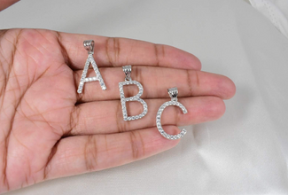 Letter Pendant Dijes de Plata 925 Sterling Silver Alphabets Pendants A-Z Initials