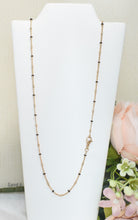 Thin Beaded Chains - Gold Plated Dainty Layering Necklaces in Red Black Beads