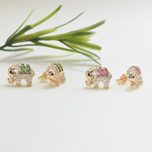Elephant Earrings, Gold Plated Baby Elephant Studs pendientes de elefante, lucky dainty studs, Gift for her, Halloween sale