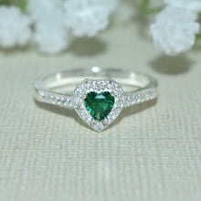 Halo Heart CZ Rings, 925 Sterling Silver, Anillos De CZ, Engagement Ring, Gift