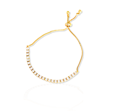 Tennis Adjustable Bracelet - Gold Plated Minimalist Bracelet 10
