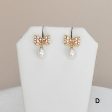 Pearl Earrings, Gold Plated Earrings, Pearl Drop Earrings, Dainty CZ Studs,Gift