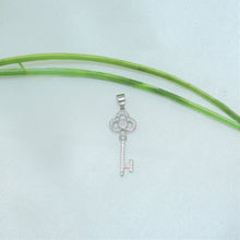 Crown Key Pendant Neckalce, 925 Sterling Silver Pendant, Gift