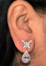 Colorful Red White Green Pink Tear Drop Earrings Gold Plated Dangly Statement Studs