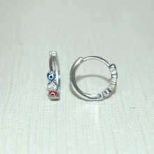 Heart Huggies,925 Silver Earrings, Multi Color Heart CZ Huggie Hoop Earrings, Gift for her