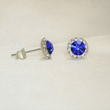 Tiny Cubic Zirconia Stud Earrings, 925 Silver Stud Earrings