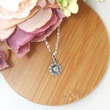 Daisy Flower Pendant Necklace 925 Sterling Silver Floral Chain Daisy Charm Gift For her