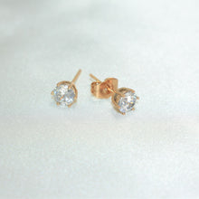 Multi Color Birthstone Studs - Gold Plated Dainty Minimalist Stackable Earrings for her