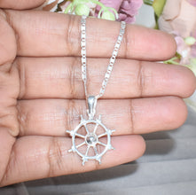 Anchor Wheel Pendant 925 Sterling Silver Pendant Rueda Pendant Sailor Jewelry Gift