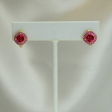 Gem Stone Hoop Huggie Red/Blue/White/Green/Black Stone Earrings for Women