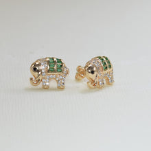 Elephant Earrings, Gold Plated Baby Elephant Studs pendientes de elefante, lucky dainty studs, Gift for her, Halloween sale