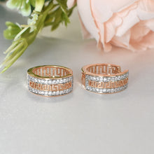 Greek Key Huggie Hoop Earrings14K Gold Plated Huggie Hoops Gift For Her