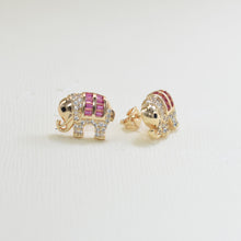 Elephant Earrings, Gold Plated Baby Elephant Studs pendientes de elefante, lucky dainty studs, Gift for her, Halloween sale