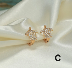 Turtle Huggies, Small Tortuga Gold Plated huggies,Sea Turtle Earrings,Gift For Her