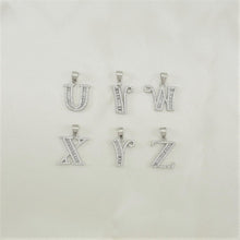Letter Pendant 925 Sterling Silver Dijes de Plata Initials A-Z Baguette Charms Necklace