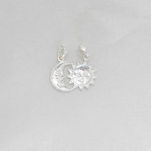 Sun Moon Pendant Sterling Silver Crescent and Sun Split Necklace Jewelry Set Best Gift