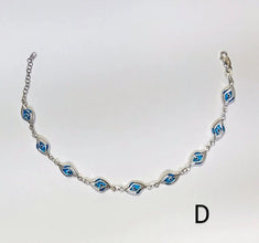 Blue Evil Eye Bracelet - 925 Sterling Silver - Protection Bracelet -Gift for her