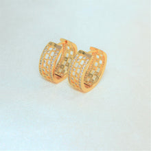 Mesh Style Huggie Hoop Earrings, Gold Plated Huggies, 14K Elegant Hoops, Gift For Her