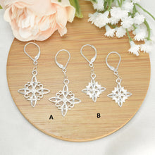 Witch Knot Celtic Sterling Silver Earrings - Nudo de Bruja - Dangle Drop Earrings for Her