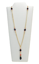 Azabache Gold Plated Red Black Beaded Chain for Kids Adults