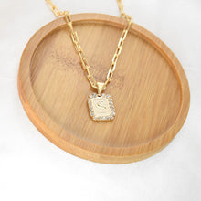 A-Z Initial Pendant Gold Plated Inital with Curb Chains Pendant Necklaces, PaperClip Layering Necklaces