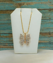 Butterfly Pendant Necklace - 14K Gold Plated Mariposa Charm Necklace - Gift for Daughter