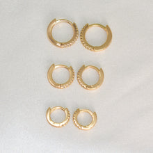 Gold Dainty Huggies Hoops - Single Paved Minimalist Small Gold Plated and Black Earrings for her