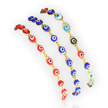 Multi Color Evil Eye Bracelet - Gold Plated Everyday Layering Trending Bracelet for her